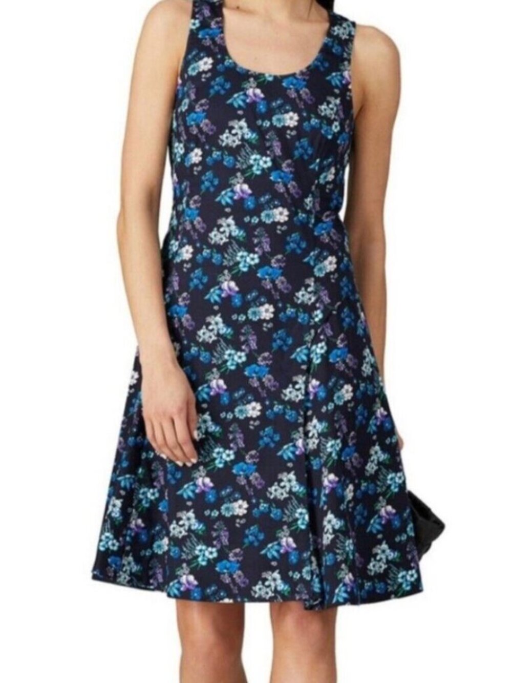 Derek Lam Navy Bouquet Flow Print Dress